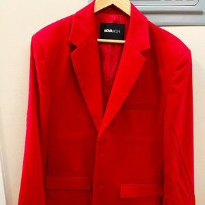 Candy Red Christmas Blazer - Men's Medium